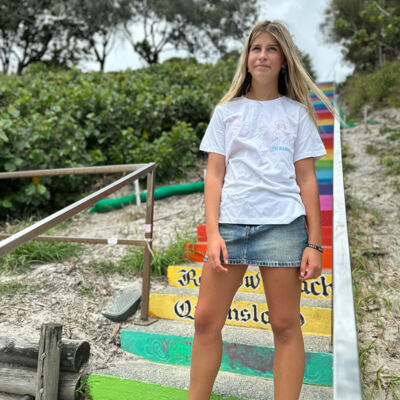 Womens White or Pink TShirt FFC 2025 [text on back] Thumbnail