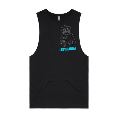 Mens Black Singlet FFC 2025 [text + image on back] Thumbnail