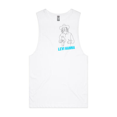 Mens White Singlet FFC 2025 [text on back] Thumbnail